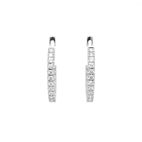 Zlaté Kruhové Náušnice s Diamanty