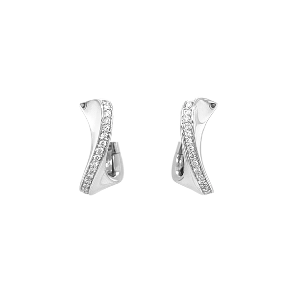 Gold Earrings with Diamonds