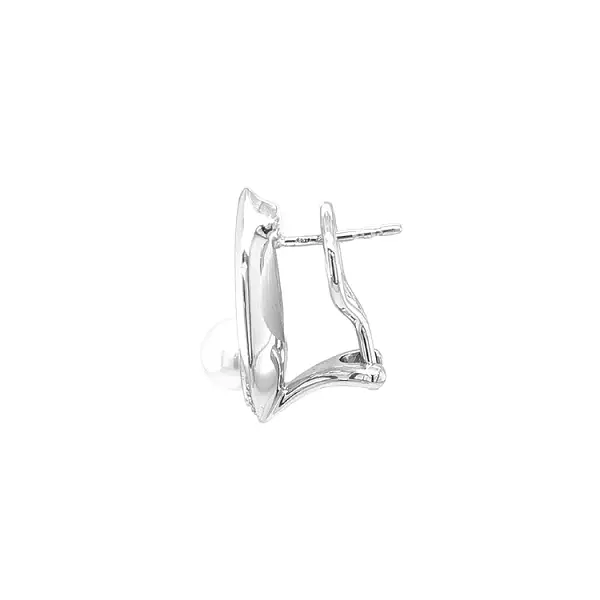 Zlaté Náušnice Přírodní Perly a Diamanty