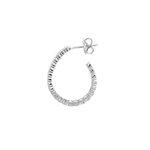 Zlaté Kruhové Náušnice s Diamanty