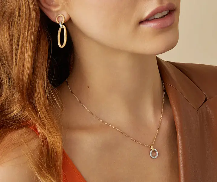 Zlaté Náušnice Marco Bicego Jaipur Link OB1811 B YW