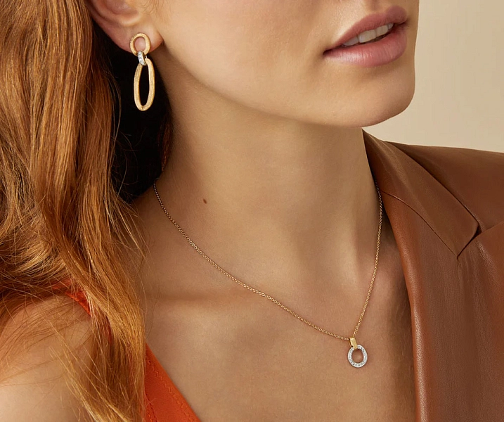 Zlaté Náušnice Marco Bicego Jaipur Link OB1811 B YW