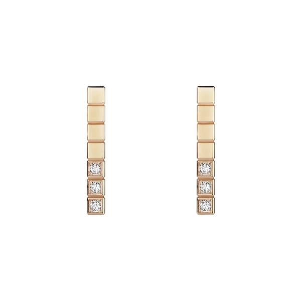 Gold Earrings Chopard Ice Cube 837702-5002