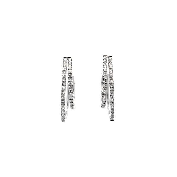 Gold Earrings with Diamonds