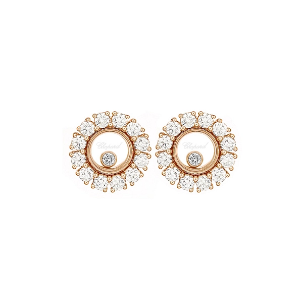 Gold Earrings Chopard Happy Hearts 83A609-5001