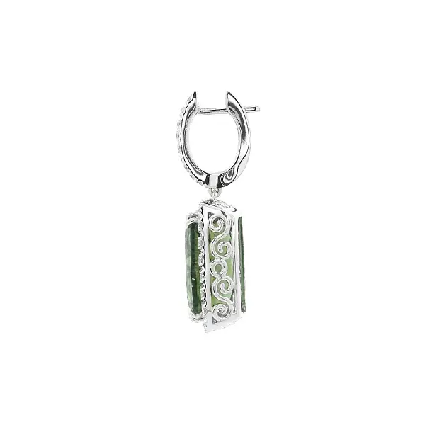 Elegance Zelených Turmalínů v Kombinaci s Diamanty