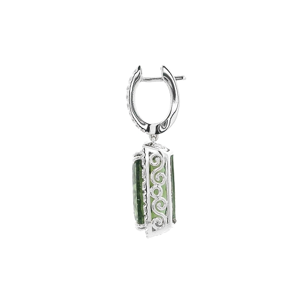 Elegance Zelených Turmalínů v Kombinaci s Diamanty