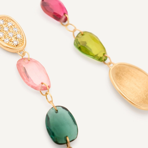 Zlaté Náušnice Marco Bicego Lunaria Color OB1899-B TM01 Y