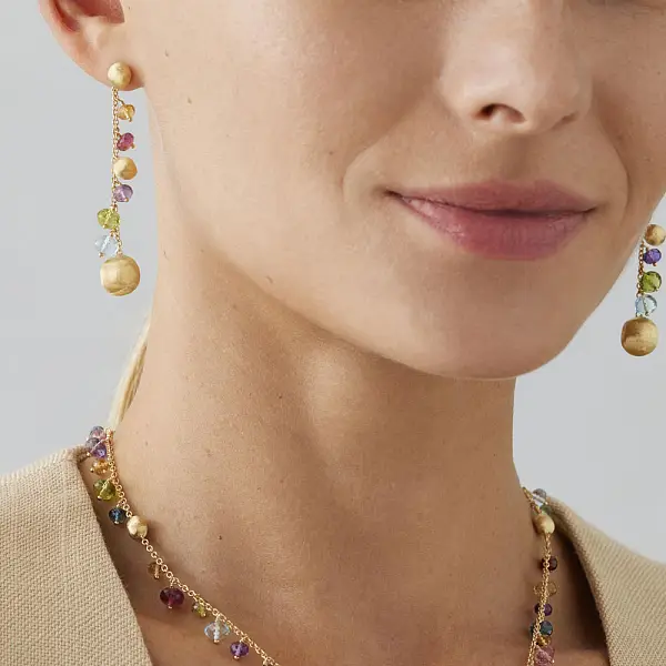 Zlaté Náušnice Marco Bicego Africa Gemstones OB1862 MIX02 Y