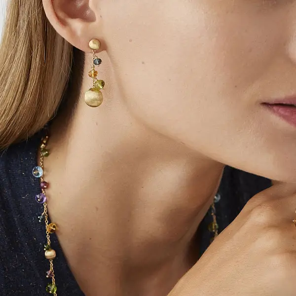 Zlaté Náušnice Marco Bicego Africa Gemstones OB1860 MIX02 Y