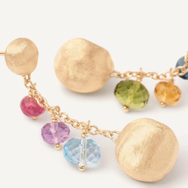 Zlaté Náušnice Marco Bicego Africa Gemstones OB1860 MIX02 Y
