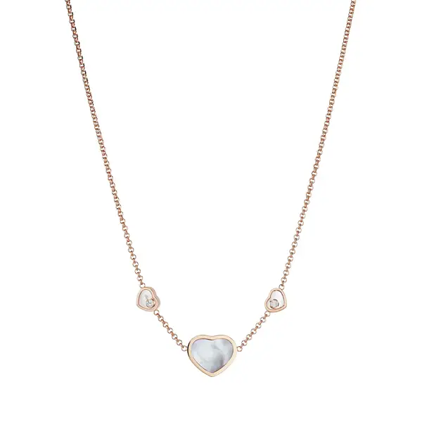 Zlatý Náhrdelník Chopard Happy Hearts 81A082-5301