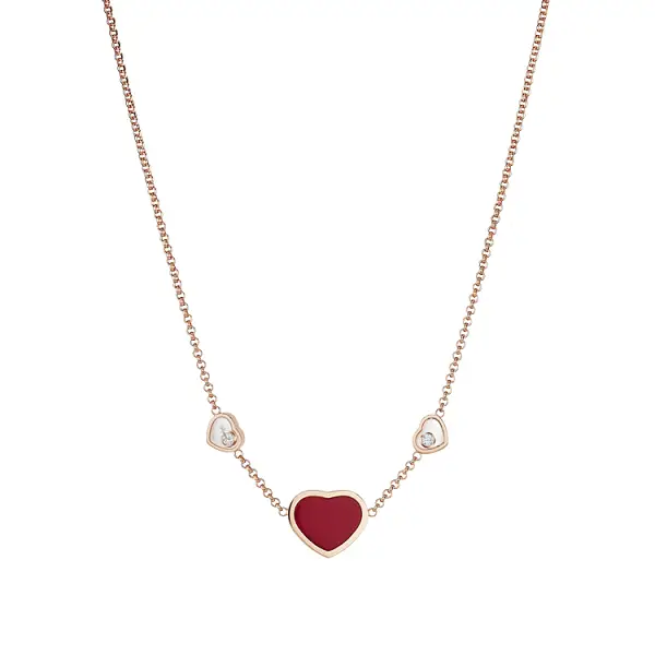 Zlatý Náhrdelník Chopard Happy Hearts 81A082-5801