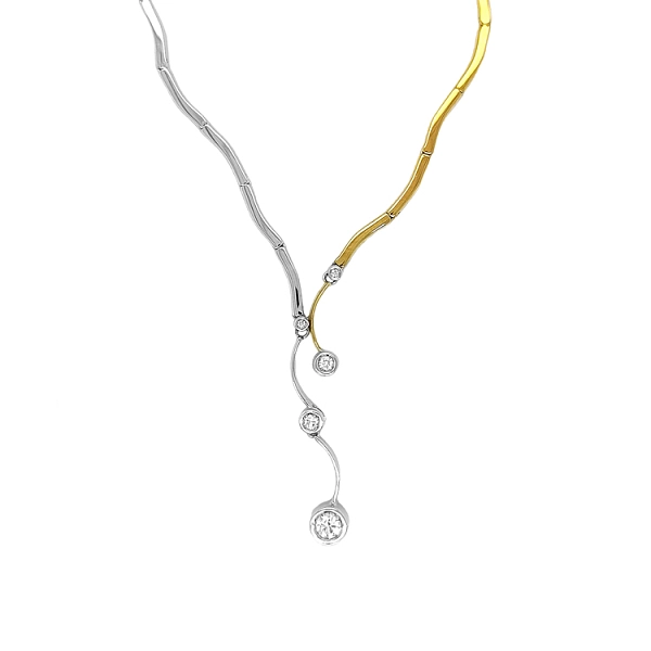 Gold Necklace with Diamonds