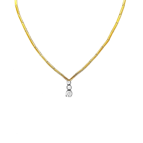 Zlatý Náhrdělník s Diamanty