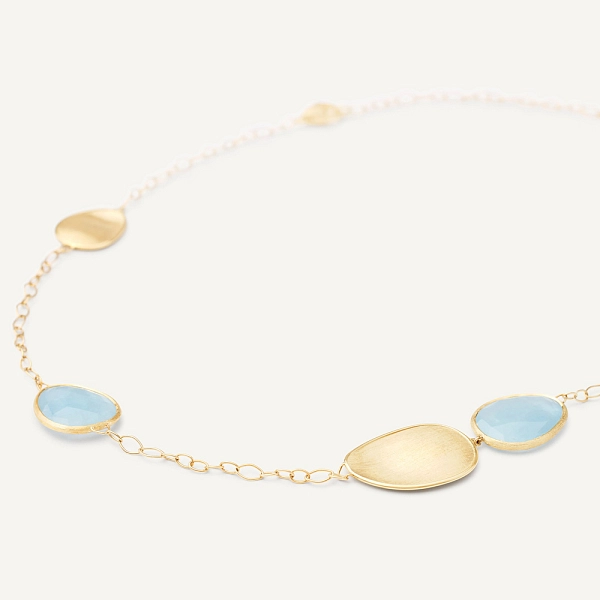Gold Marco Bicego Lunaria Necklace CB1981 AQD Y