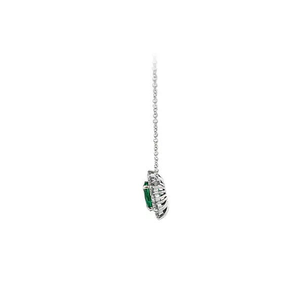 Zlatý Náhrdelník Smaragd a Diamanty