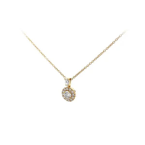 Zlatý Náhrdelník Diamanty
