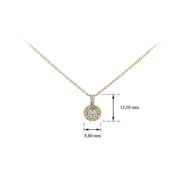 Zlatý Náhrdelník Diamanty