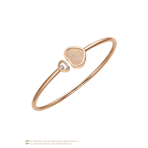 Gold Chopard Happy Hearts Bracelet Golden Hearts James Bond 007 85A007-5022