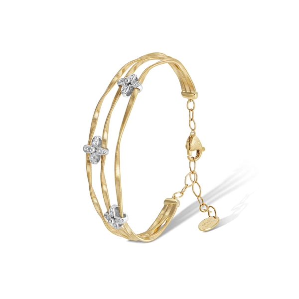 Zlatý Náramek Marco Bicego Marrakech Onde s Diamanty