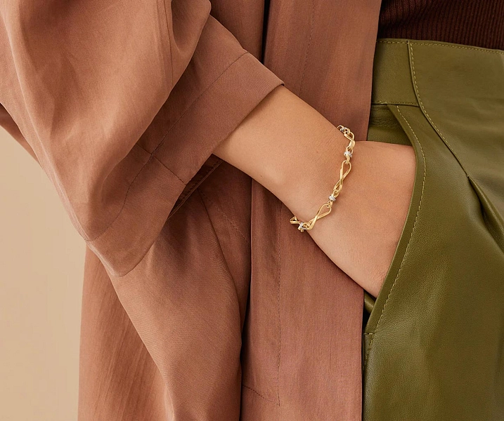 Zlatý Náramek Marco Bicego Marrakech Onde BG844 B YW