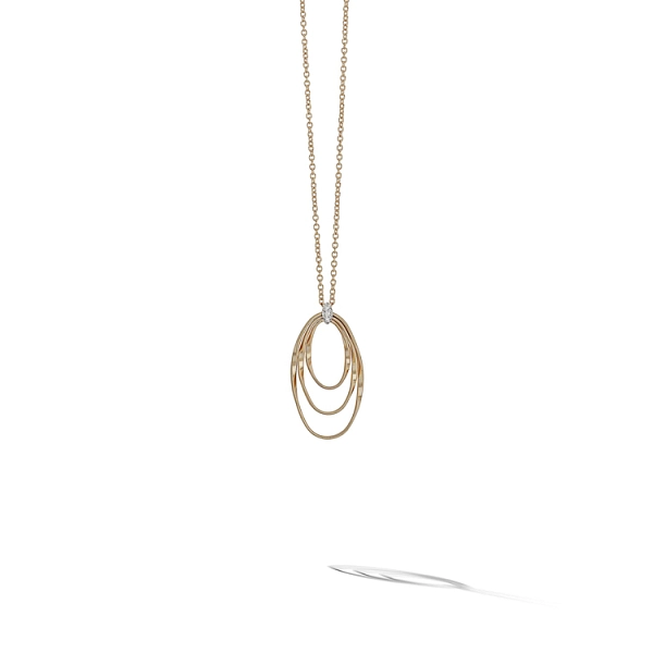 Gold Pendant Marco Bicego Marrakech Onde with Diamonds