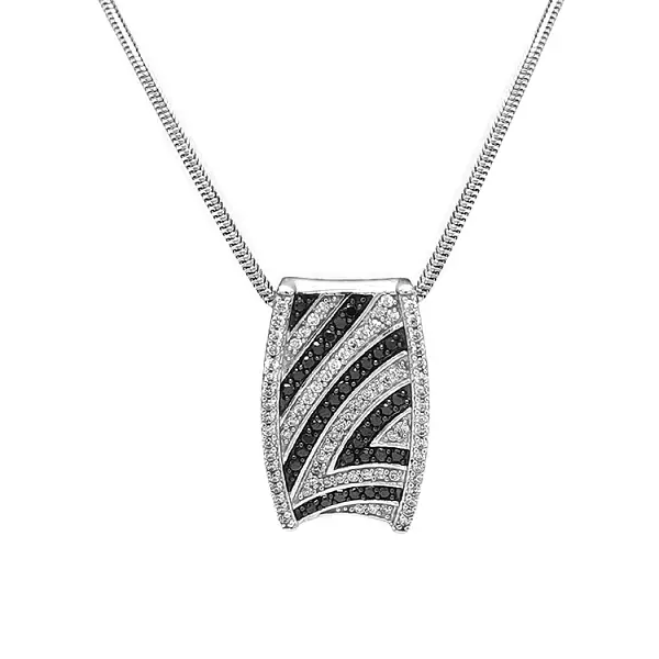 Zlatý Přívěsek s Červými a Bílými Diamanty