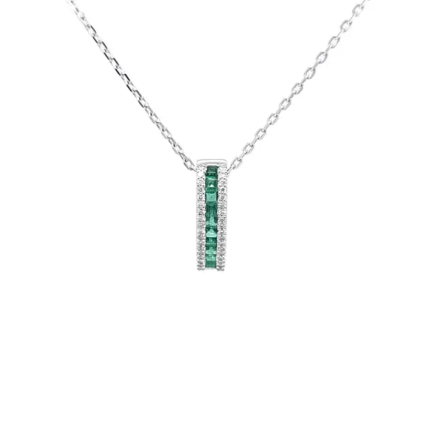 Zlatý Přívěsek Smaragdy a Diamanty
