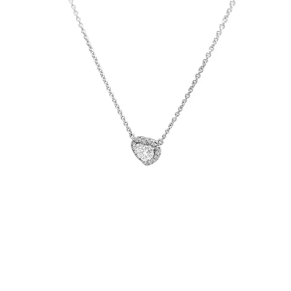 Zlatý Přívěsek Srdce s Diamanty