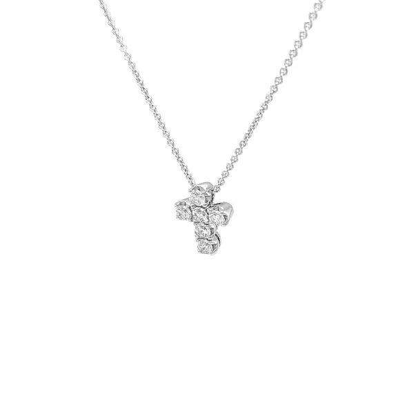 Zlatý Přívěsek Kříž s Diamanty