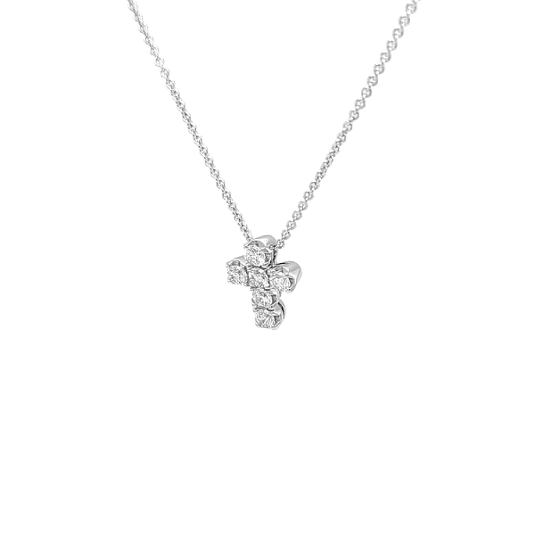 Zlatý Přívěsek Kříž s Diamanty