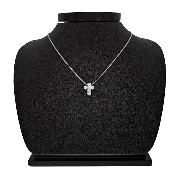 Zlatý Přívěsek Kříž s Diamanty