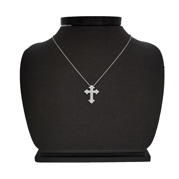 Zlatý Přívěsek Kříž s Diamanty