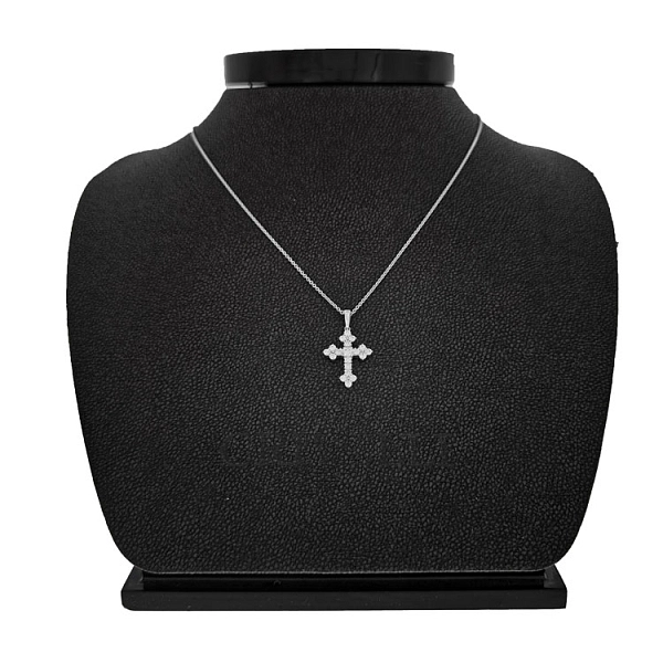 Zlatý Přívěsek Kříž s Diamanty