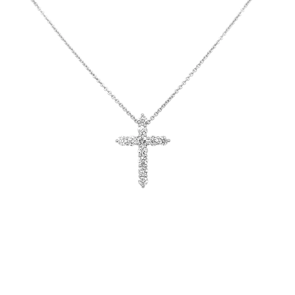 Zlatý Přívěsek Kríž s Diamanty