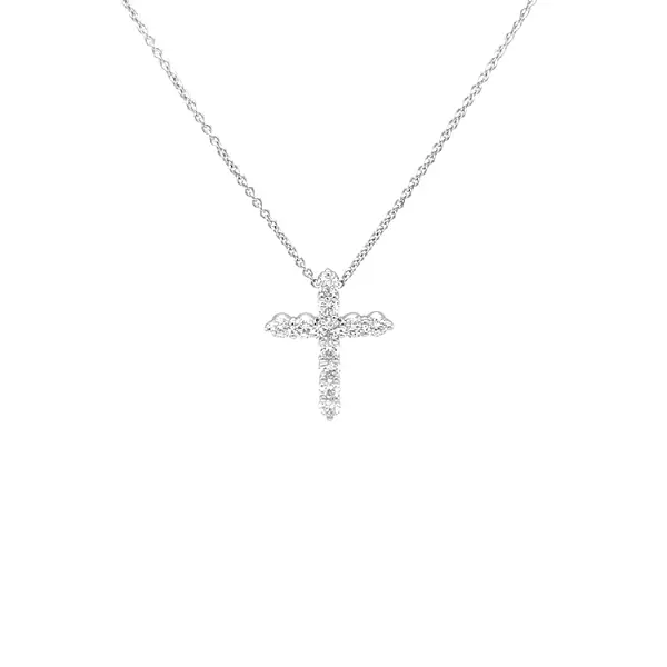 Zlatý Přívěsek Kríž s Diamanty