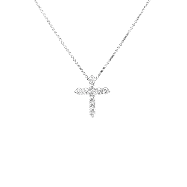 Zlatý Přívěsek Kríž s Diamanty