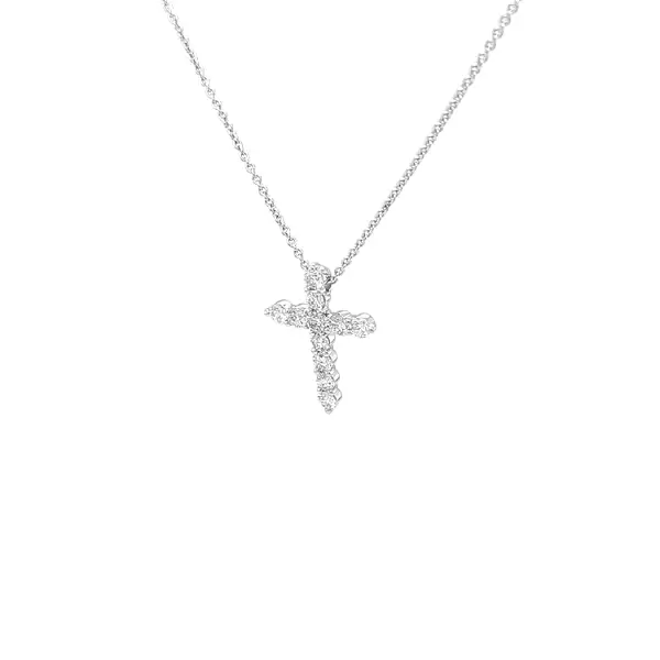 Zlatý Přívěsek Kríž s Diamanty