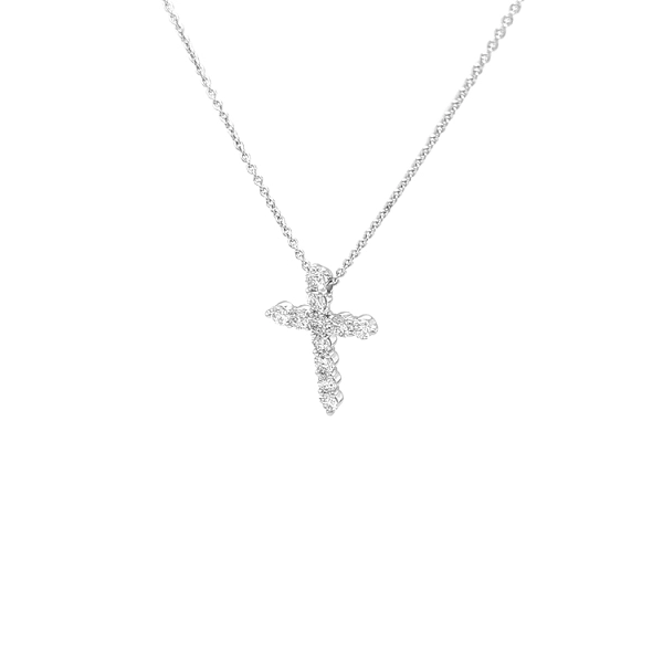 Zlatý Přívěsek Kríž s Diamanty