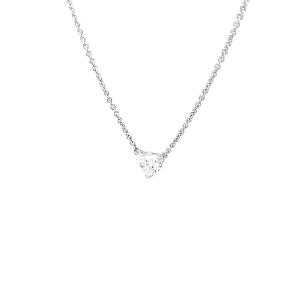 Zlatý Přívěsek Srdce s Diamantem