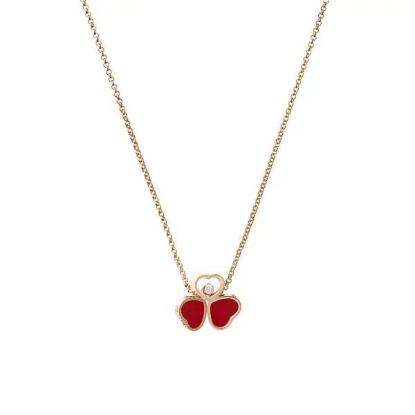 Zlatý Náhrdelník Chopard Happy Hearts 81A083-5811