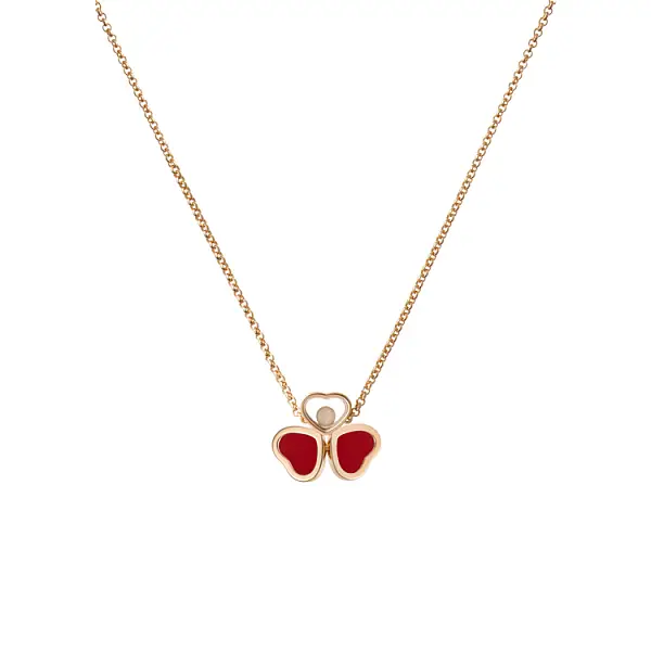 Zlatý Náhrdelník Chopard Happy Hearts 81A083-5811