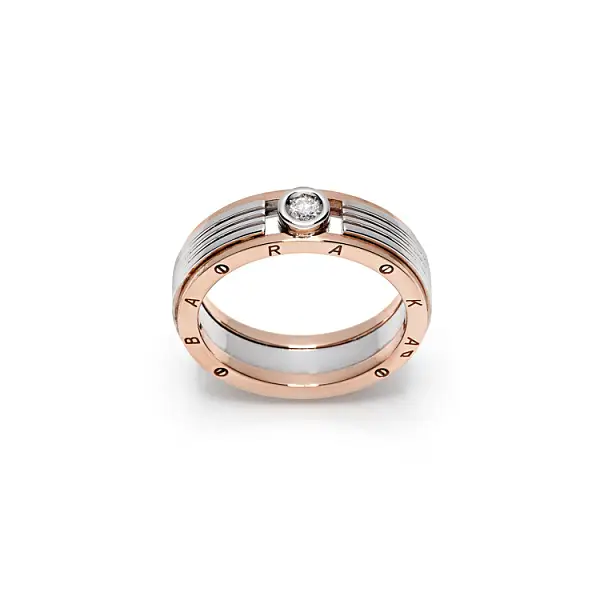 Zlatý Pánský Prsten Baraka s Diamantem AN211461