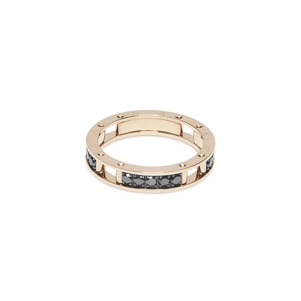 Zlatý Prsten Baraka s Černými Diamanty AN314601