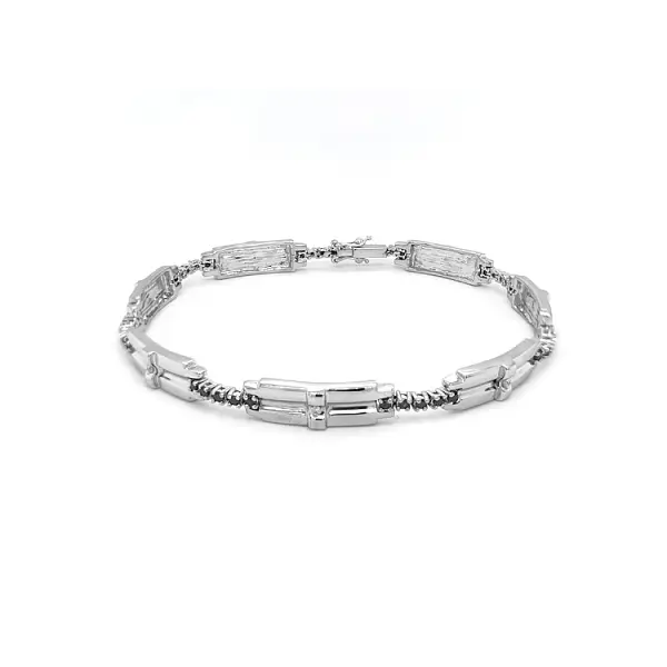 Zlatý Pánský Náramek s Černými Diamanty