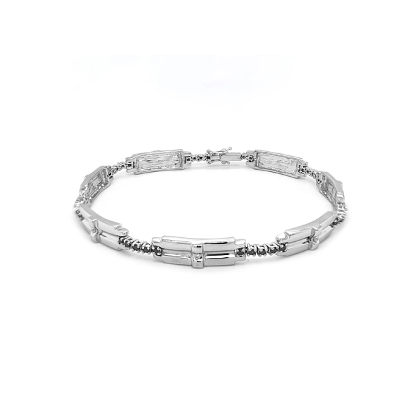 Zlatý Pánský Náramek s Černými Diamanty