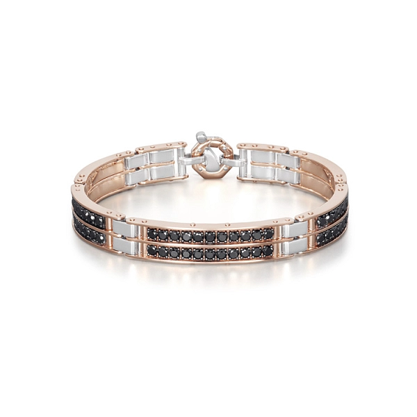 Zlatý náramek Baraka s černými diamanty BR314611