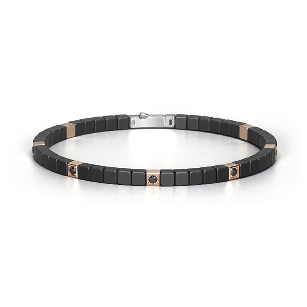 Gold Men's Baraka Bracelet with Ceramics BR351031