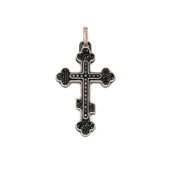 Zlatý Kříž Baraka s Černými Diamanty